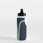 Abstract Flora - navy Water Bottle Gallery Image 3