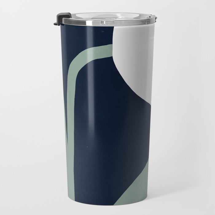 Abstract Flora - navy Travel Mug Gallery Image 3