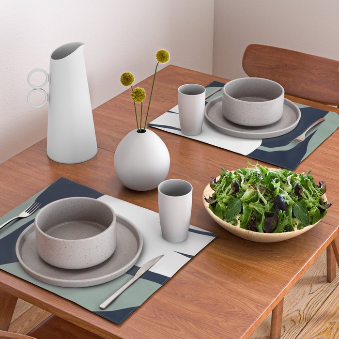 Abstract Flora - navy Placemat Gallery Image 2