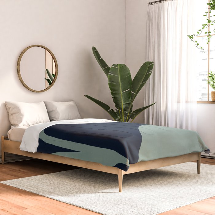 Abstract Flora - navy Comforter Gallery Image 2