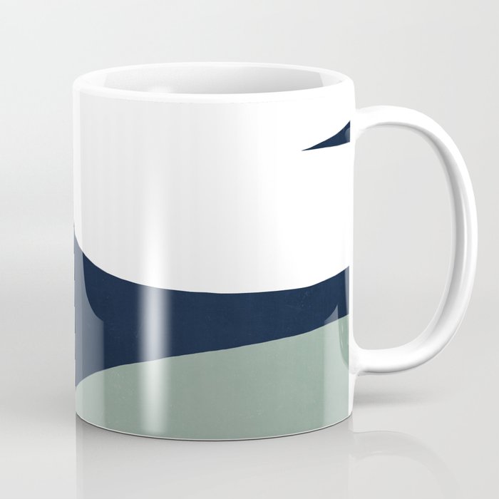 Abstract Flora - navy Coffee Mug Gallery Image 1