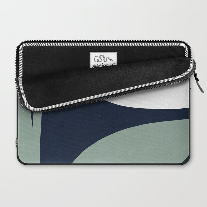 Abstract Flora - navy Laptop Sleeve Gallery Image 2