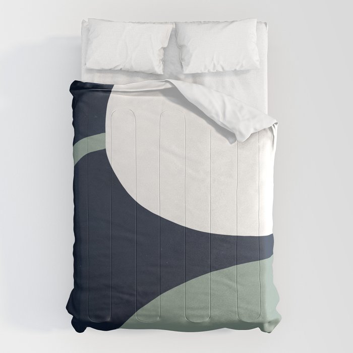 Abstract Flora - navy Comforter Gallery Image 1