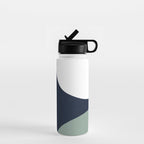 Abstract Flora - navy Water Bottle Gallery Image 1