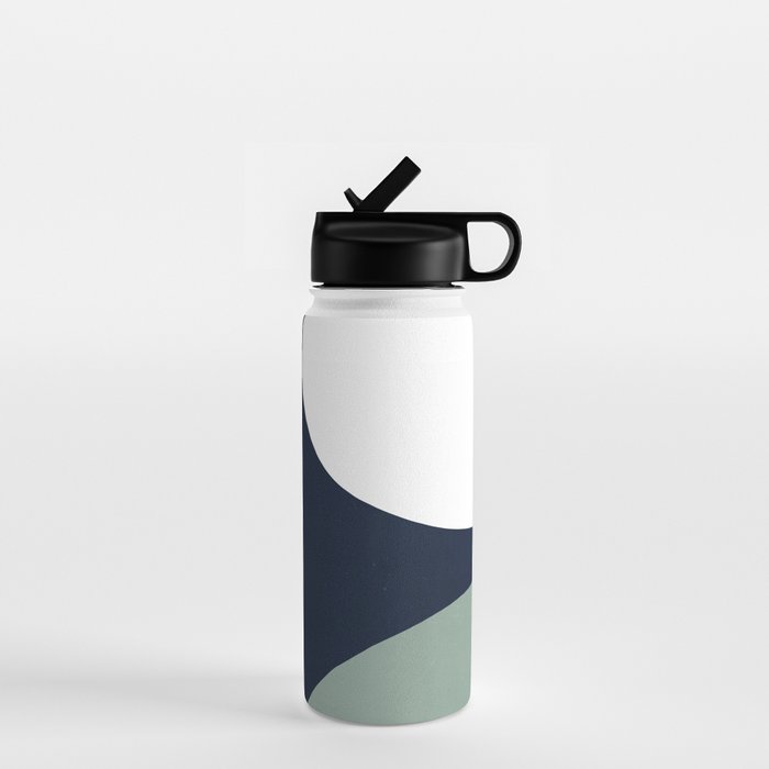 Abstract Flora - navy Water Bottle Gallery Image 1