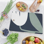 Abstract Flora - navy Cutting Board Gallery Image 2