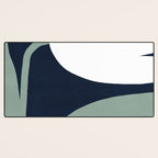 Abstract Flora - navy Desk Mat Gallery Image 3