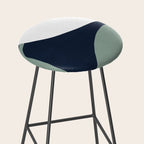 Abstract Flora - navy Stool Gallery Image 2