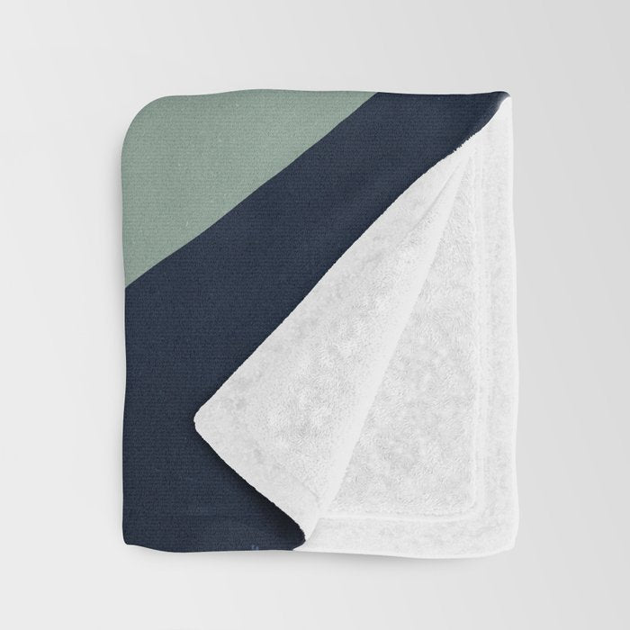 Abstract Flora - navy Throw Blanket Gallery Image 3