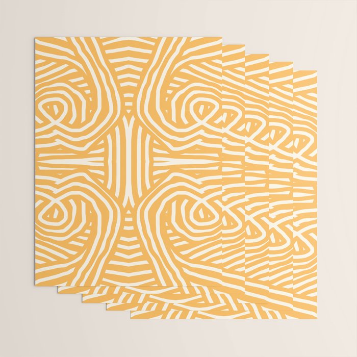 Yellow mustard boho stripe Wrapping Paper Gallery Image 3