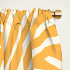 Yellow mustard boho stripe Window Curtain Gallery Image 2