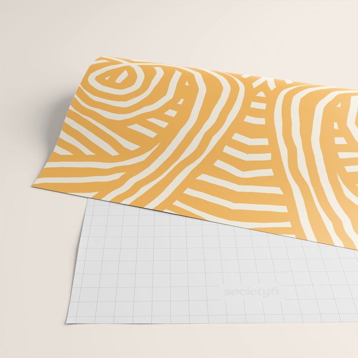 Yellow mustard boho stripe Wrapping Paper Gallery Image 2