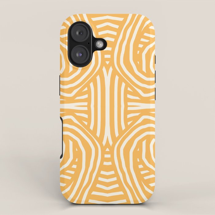Yellow mustard boho stripe iPhone Case Gallery Image 1