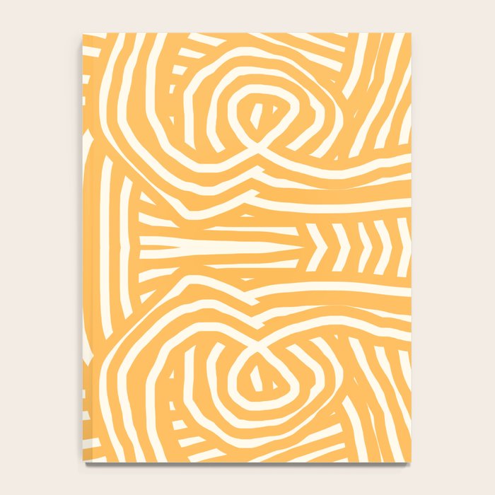 Yellow mustard boho stripe Notebook Gallery Image 4
