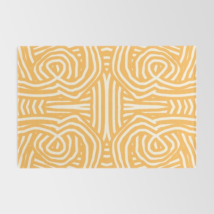 Yellow mustard boho stripe Rug Gallery Image 2