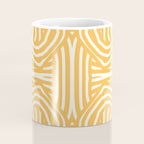 Yellow mustard boho stripe Coffee Mug Gallery Image 4