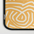Yellow mustard boho stripe Laptop Sleeve Gallery Image 3