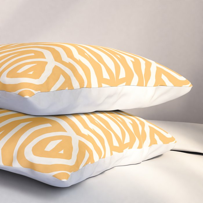 Yellow mustard boho stripe Pillow Sham Gallery Image 3