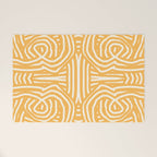 Yellow mustard boho stripe Welcome Mat Gallery Image 1