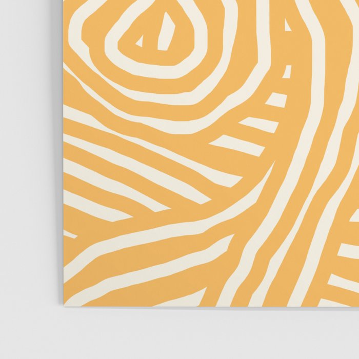 Yellow mustard boho stripe Poster Gallery Image 3