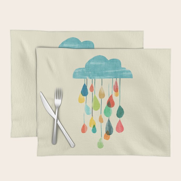 cloudy with a chance of rainbow Placemat Gallery Image 1