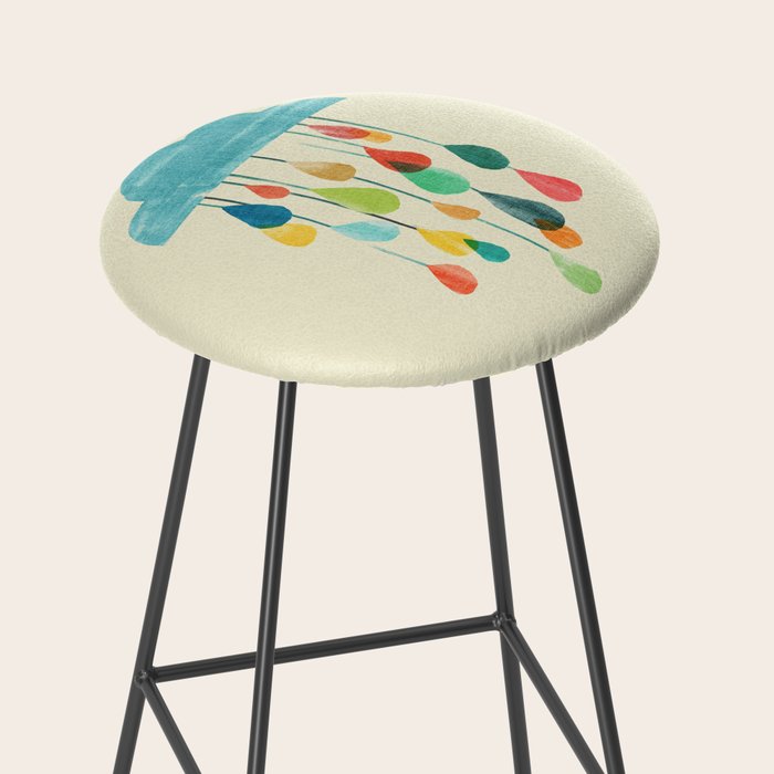 cloudy with a chance of rainbow Stool Gallery Image 2
