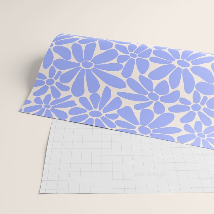 Lavender - Retro Floral  Wrapping Paper Gallery Image 2