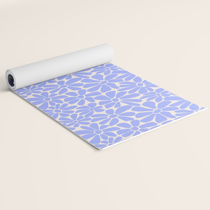 Lavender - Retro Floral  Yoga Mat Gallery Image 2