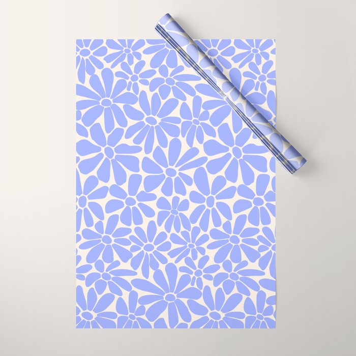 Lavender - Retro Floral  Wrapping Paper Gallery Image 1