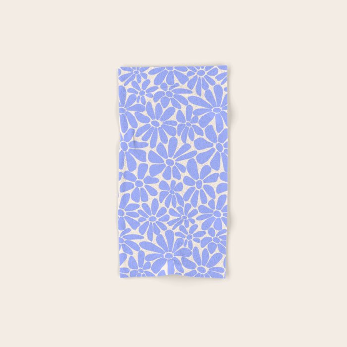 Lavender - Retro Floral  Bath Towel Gallery Image 1