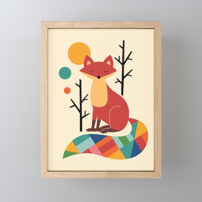 Rainbow Fox Mini Art Print Gallery Image 1