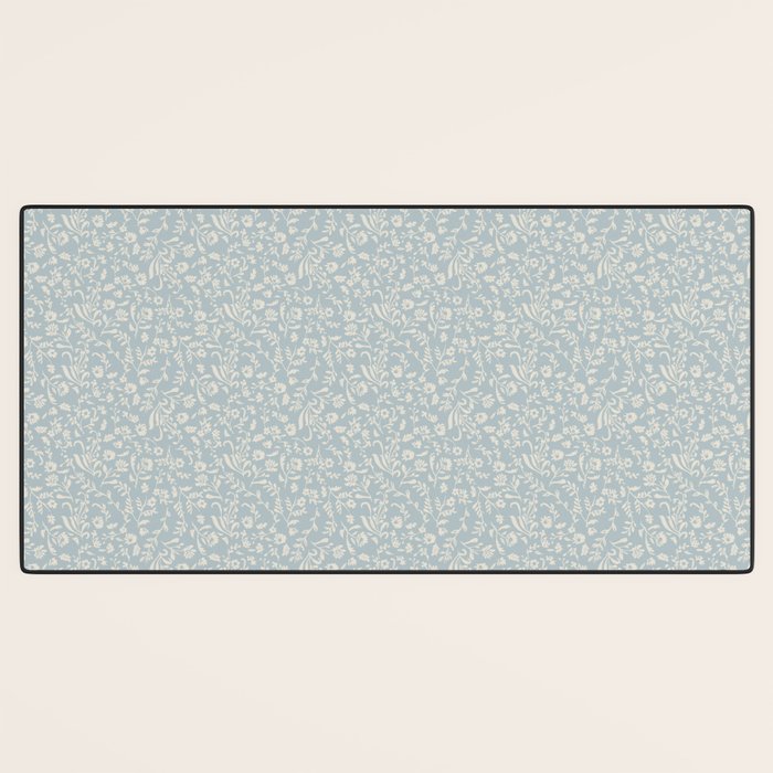 Ditsy Toile Floral - Aquamarine Desk Mat Gallery Image 3