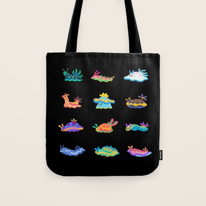 Sea slug - black Tote Bag Gallery Image 1