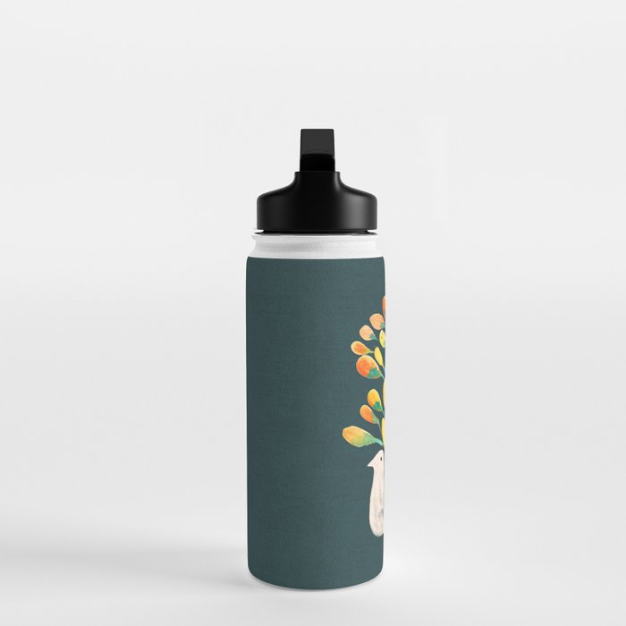 Watercolor Peacock Water Bottle Gallery Image 3