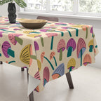 Retro Mushroom - pattern  Tablecloth Gallery Image 3