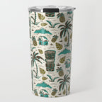 Tiki Party - Ivory Aqua Travel Mug Gallery Image 1
