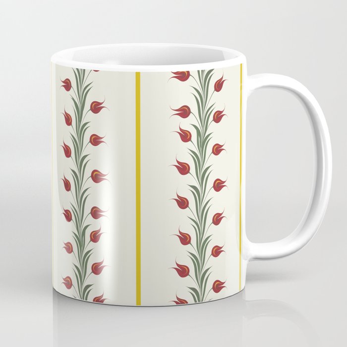 Turkish Ebru - Red Tulips Coffee Mug Gallery Image 1