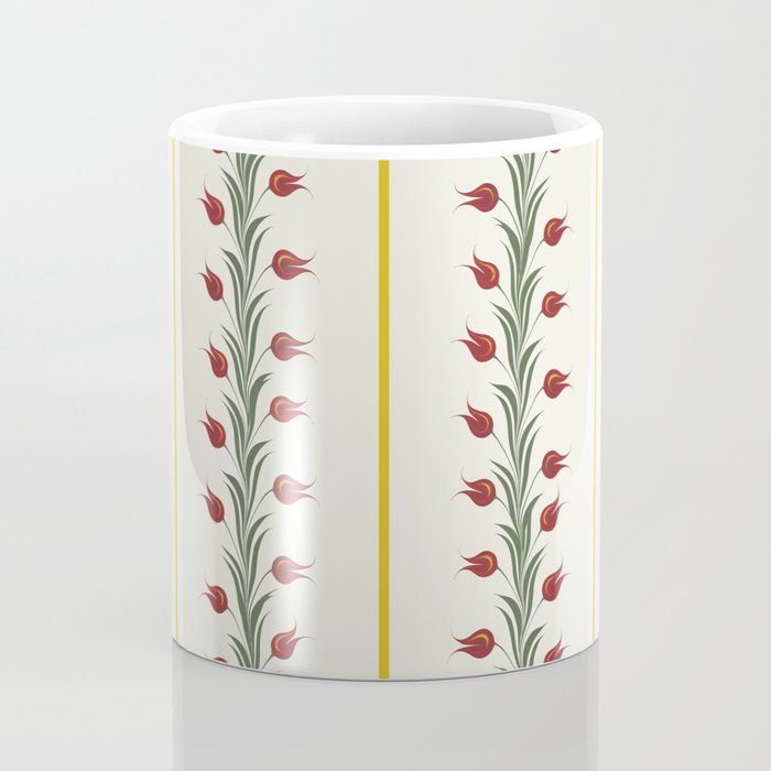 Turkish Ebru - Red Tulips Coffee Mug Gallery Image 4