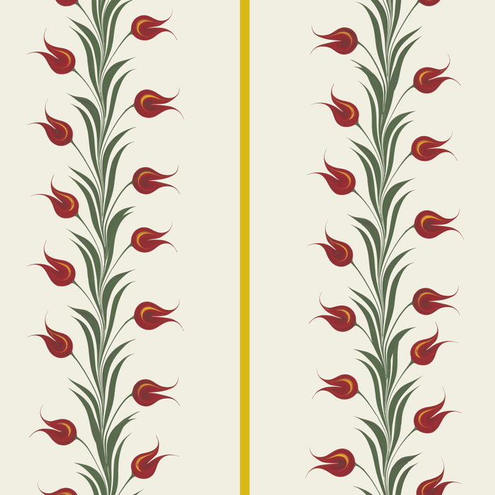Turkish Ebru - Red Tulips Coffee Mug Gallery Image 2
