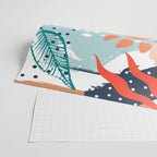 Summer Abstract, Floral Prints, Orange, Teal, Blue, Colourful Prints. Wrapping Paper Gallery Image 2