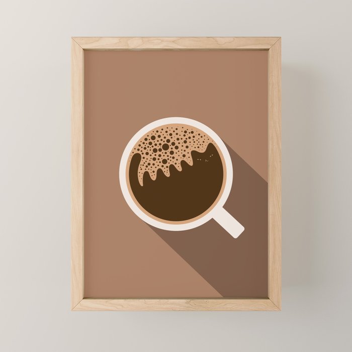 Coffee Cat 6 Mini Art Print Gallery Image 1