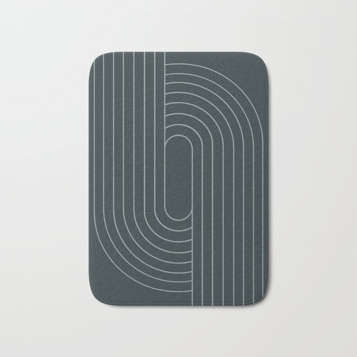 Oval Lines Abstract XXXIX Bath Mat Gallery Image 1