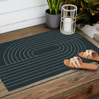 Oval Lines Abstract XXXIX Outdoor Rug Gallery Image 2