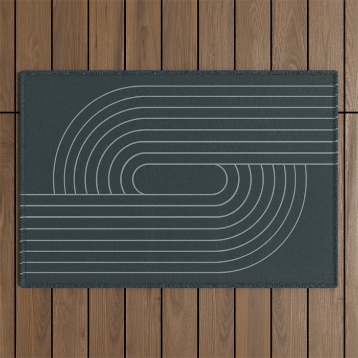 Oval Lines Abstract XXXIX Outdoor Rug Gallery Image 1