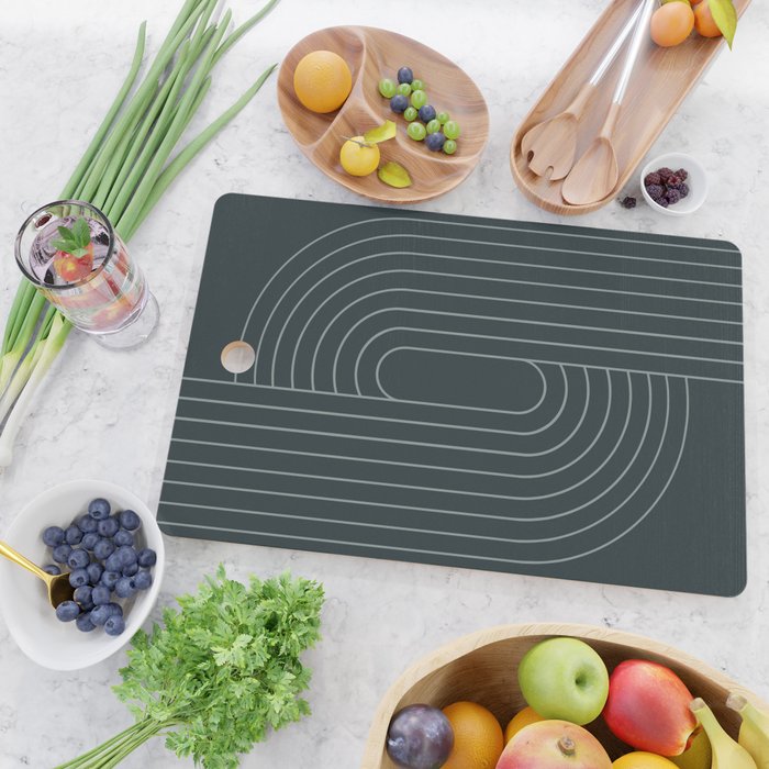 Oval Lines Abstract XXXIX Cutting Board Gallery Image 2