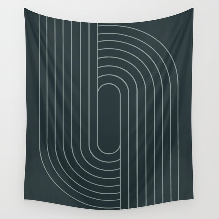 Oval Lines Abstract XXXIX Wall Tapestry Gallery Image 1