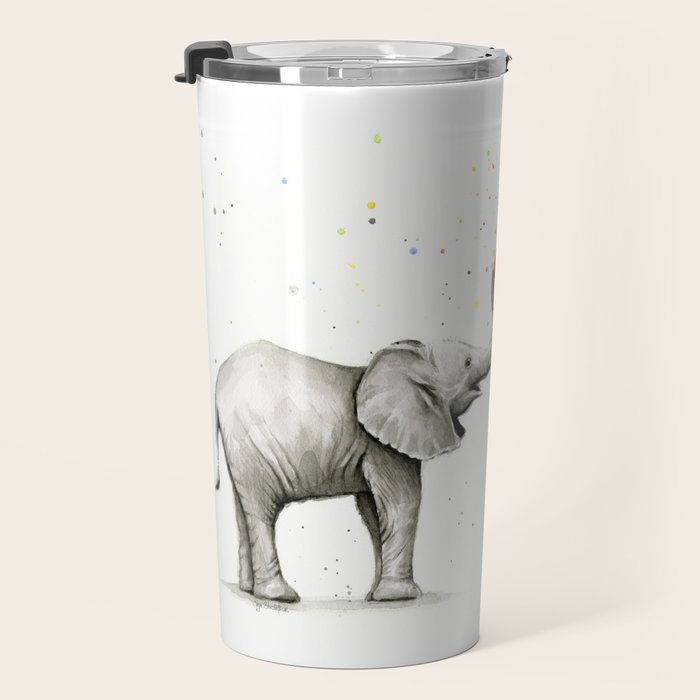 Rainbow Baby Elephant Travel Mug Gallery Image 3