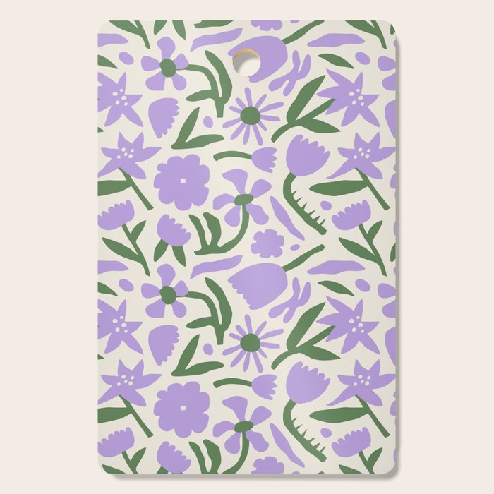 Vintage flower nature art pattern Cutting Board Gallery Image 1
