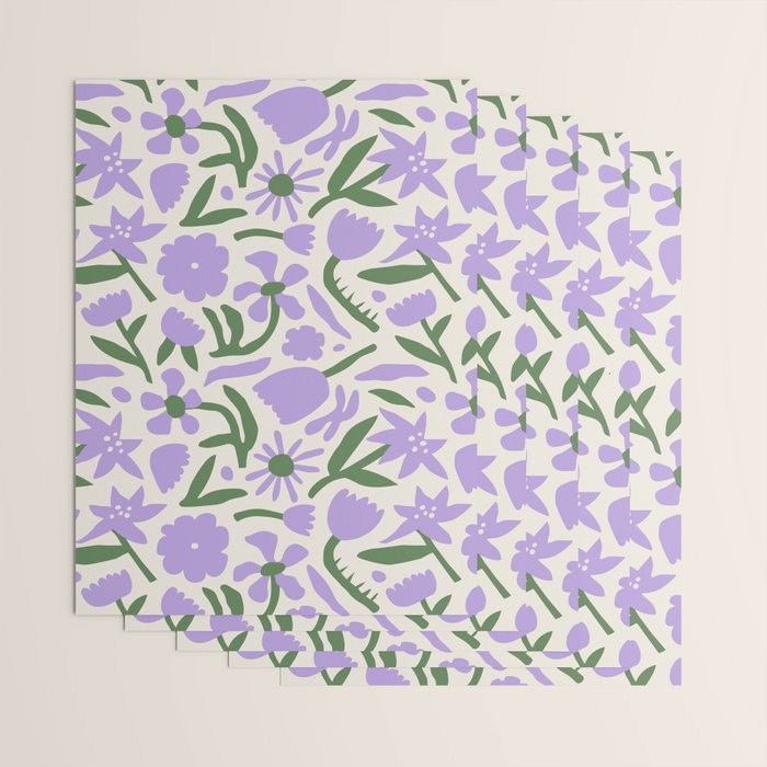 Vintage flower nature art pattern Wrapping Paper Gallery Image 3