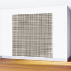 Fine Weave Mid-Century Modern Woven Pattern in Charcoal Gray and Almond Cream Wall Mural Gallery Image 2